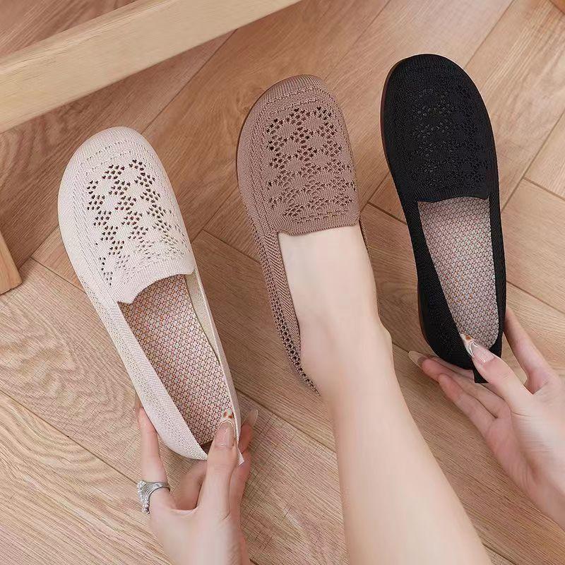 Giày Xoài, Dành Cho Nữ, Lưới Khoét Lỗ Thoáng Khí, Đế Mềm, Giày Cho Mẹ, Thời Trang, Dễ Phối Đồ, Giày Lười, Giày Thường Ngày, Hàng Mới Về Năm 2025 [1262 Mua Lại] 0