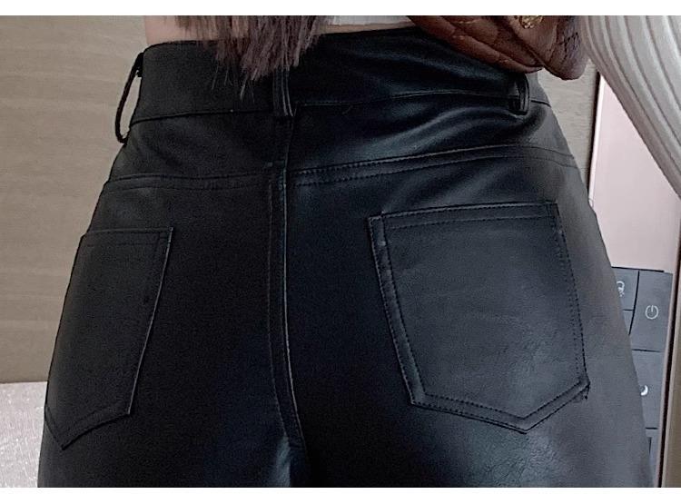 Product Introduction of 2025 Black PU Leather Skirt Skirt Women's New High Waist Versatile A- line Sheath Skirt Pantskirt 12