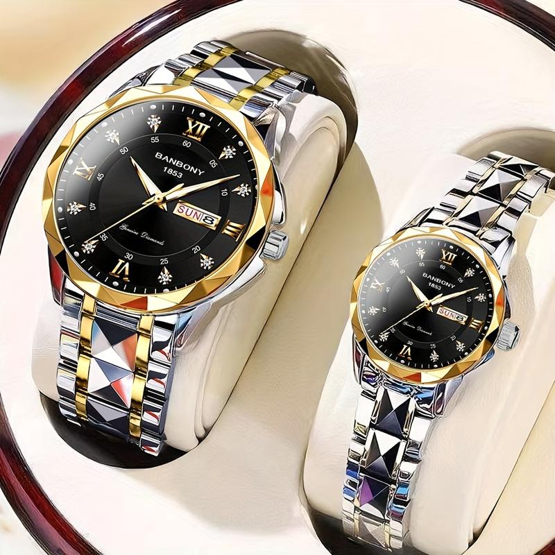 2pcs Couple Watch BANBONY Brand Trendy Fashion Men's and Women's ...