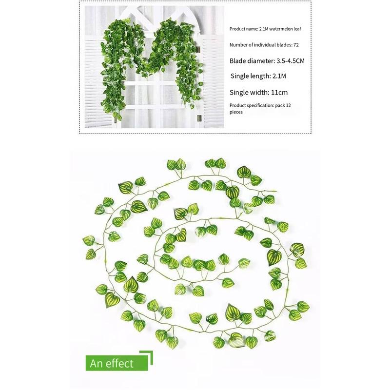 Product Introduction of Cây thường xuân nhân tạo, Cây leo tổng hợp, Lá thường xanh giả, Trang trí vòng hoa giả, Tấm phủ tường xanh, Tấm treo, Thích hợp cho mọi mùa, Sử dụng trong nhà và ngoài trời, Làm bằng nhựa, Dây leo leo bốn mùa Decor Trang Trí Nhà Decor Phòng 19