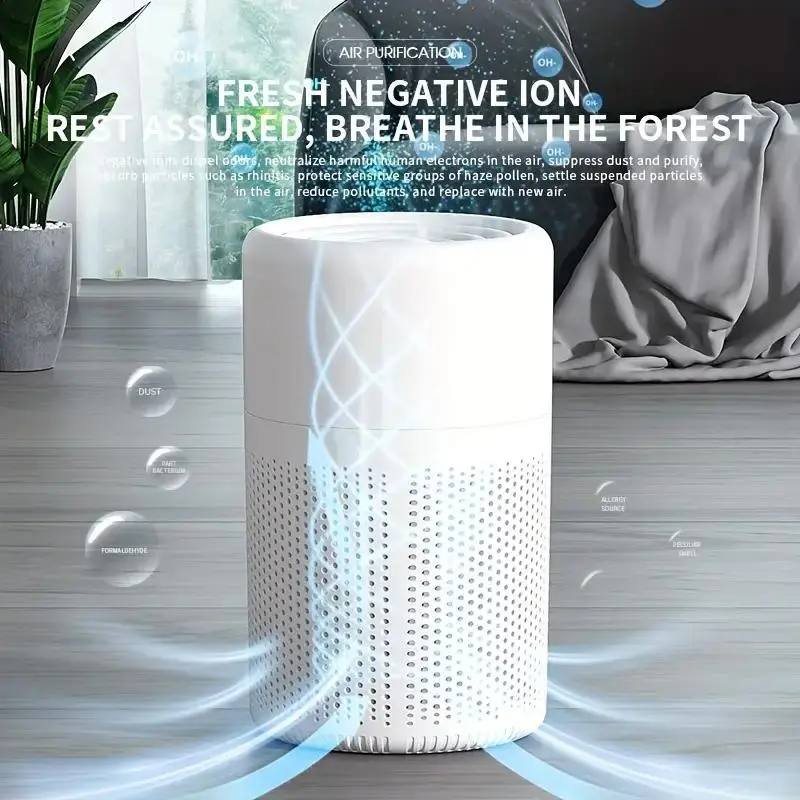 Portable Smart Air Purifier, USB Powered Air Purifier with Scented Sponge, Universal Air Freshener for Home Office Living Room Bedroom 5
