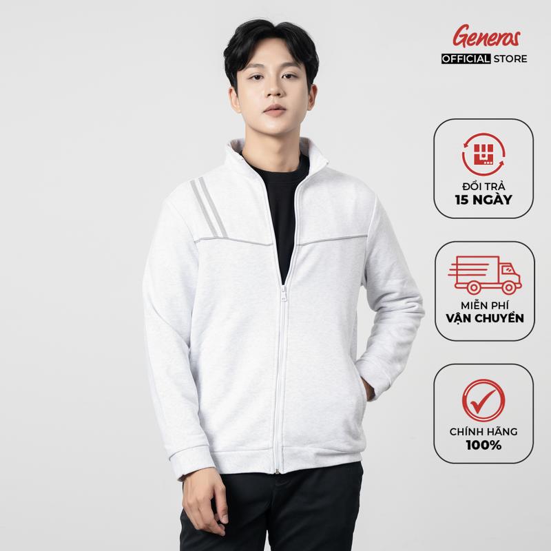 Áo Khoác Nỉ GENEROS MF010123015 Menswear Giữ Ấm Tốt Phong Cách Thể Thao