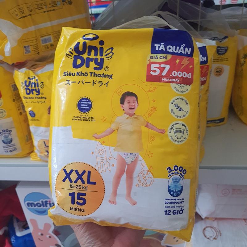 Tã quần Unidry M15/L15/XL15/XXL15 bỉm cho bé
