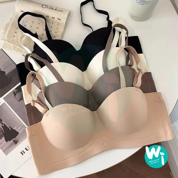 WIS Women Casual Plain Basic Non Wire Push Up Soft Bralette Womenswear Lingerie