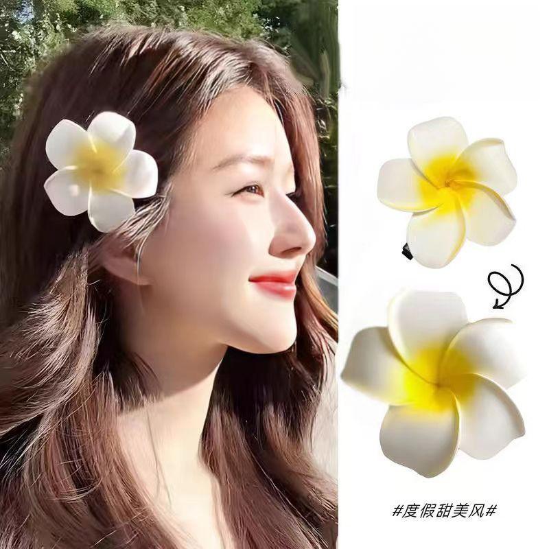 Kẹp Tóc Hoa Plumeria Rubra, Siêu Thanh Lịch, cài tóc Bên Hông Cô Gái Dại, Thích Hợp Cho Du Lịch Bờ Biển Và Kỳ Nghỉ Trên Bãi Biển, Thích Hợp Cho Ảnh Phong Cách sứ đi mái quốc anh 0