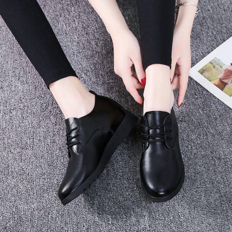 Giày Đi Làm, Giày Da Nữ, Màu Đen, Đế Mềm Chống Trượt, Thoải Mái, Chống Thấm Nước, Thích Hợp Để Đứng Dài, Thoải Mái, Giày Nữ 3