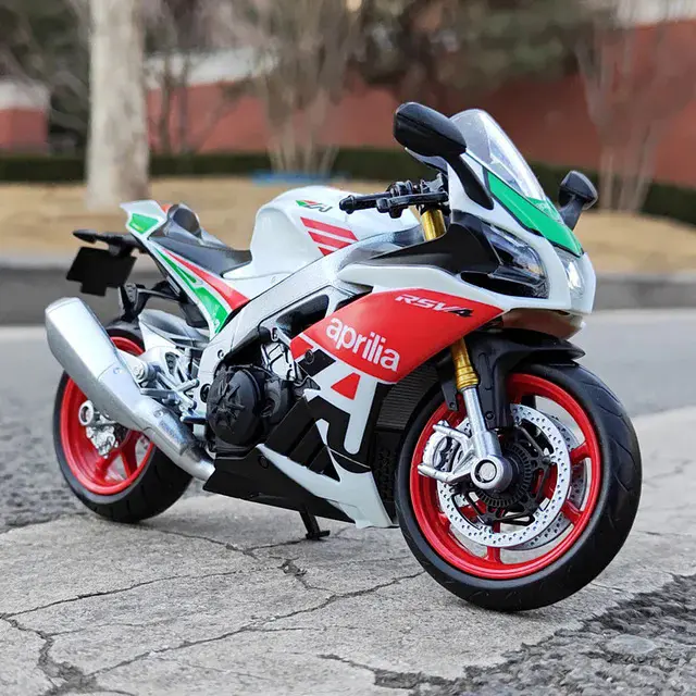1:12 Aprilia RSV4 Alloy Racing Motorcycle Model Simulation Diecast Metal Cross-Country Motorcycle Model Collection Children Gift