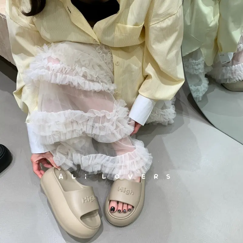 Dép bánh mì nữ độn đế cao 6cm, dép quai ngang nữ nâng đế 6 phân, chất EVA xịn k mùi, mẫu mới 2025 BTDEP 2