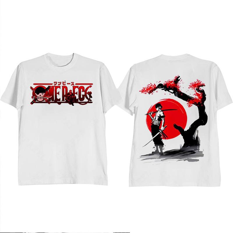Áo Anime, Thương Hiệu Thời Trang Mỹ One Piece (ZORO), Thiết Kế Monkey D Luffy, Áo Sơ Mi Trắng, Áo Thun Cotton Ngoại Cỡ, Thích Hợp Cho Tình Nhân, Đơn Giản Và Rộng Rãi, Phong Cách Thời Trang, Giá Cả Phải Chăng, Giảm Giá Bán 0