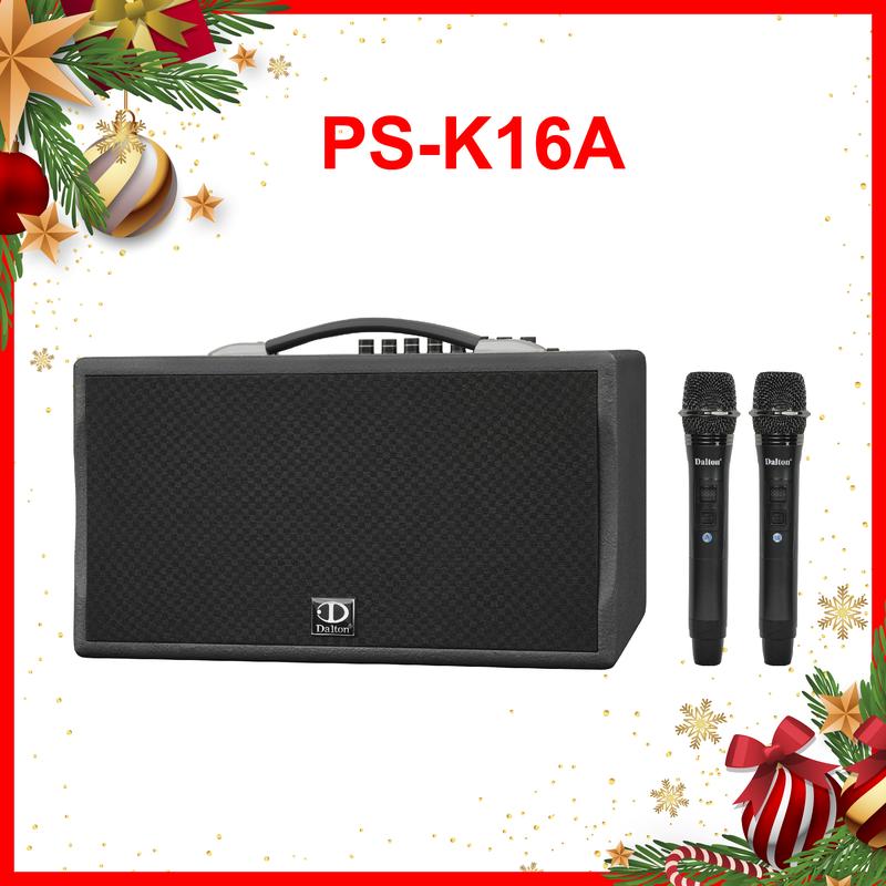 Loa karaoke xách tay PS-K16A công suất 220W bass 16cm ( 1.6 tấc ) tặng kèm micro không dây sóng UHF - HÀNG CHÍNH HÃNG ( BẢO HÀNH 12 THÁNG )