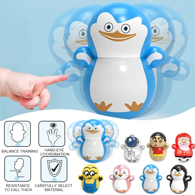 Mini Squid Game Tumbler Toy Cartoon Anime Character Tumbler Decoration Desktop Decompression Ornament Toys