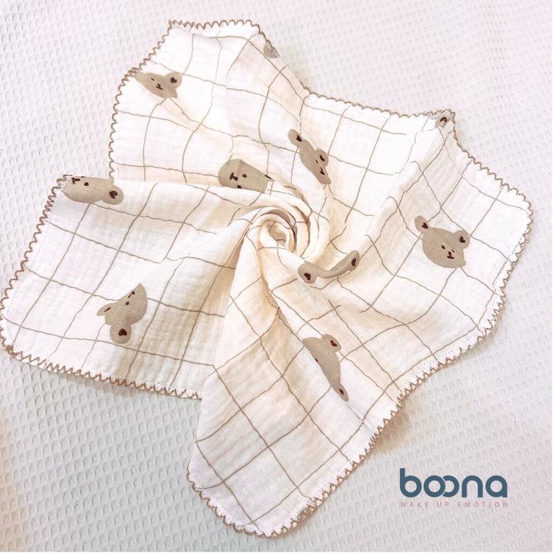 Sét 6 Khăn Sữa Muslin Boona Cao cấp Cho Bé Sơ Sinh 6