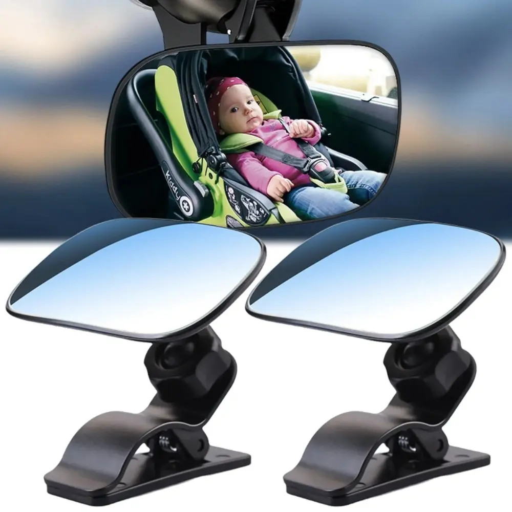 Car Interior Ajustable Baby Car Mirror Infant Care ABS Rear View Mirror with Suction Cup Clip 360° Rotates Back Seat Mirror Children