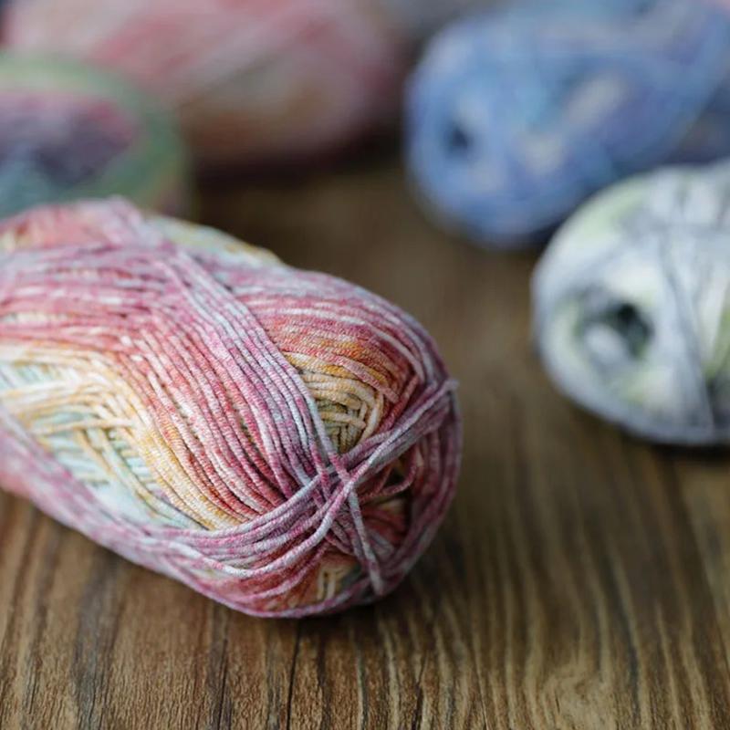 Product Introduction of 40g/roll Duan Dyed Acrylic Wool Yarn DIY Woven Knitting Sweater Sock Scarf Colorful Crochet Yarn Sewing 24