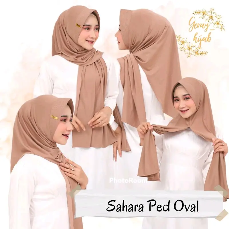 Jilbab Pashmina Sahara Ped oval Jilbab Pasmina Instan bahan Jersey nyaman dipakai pasmina panjang