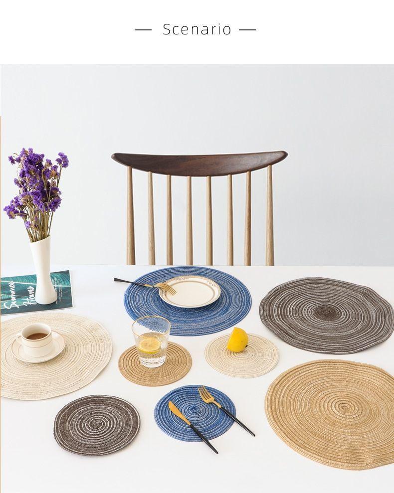 Product Introduction of [ 37k Repeat Customer] Nordic Ins Style Dining Table Heat Insulation Mat Anti-Scald Mat Household Dish Plate Mat Pot Mat Bowl Mat Heat Resistant Tablecloth Mat 14