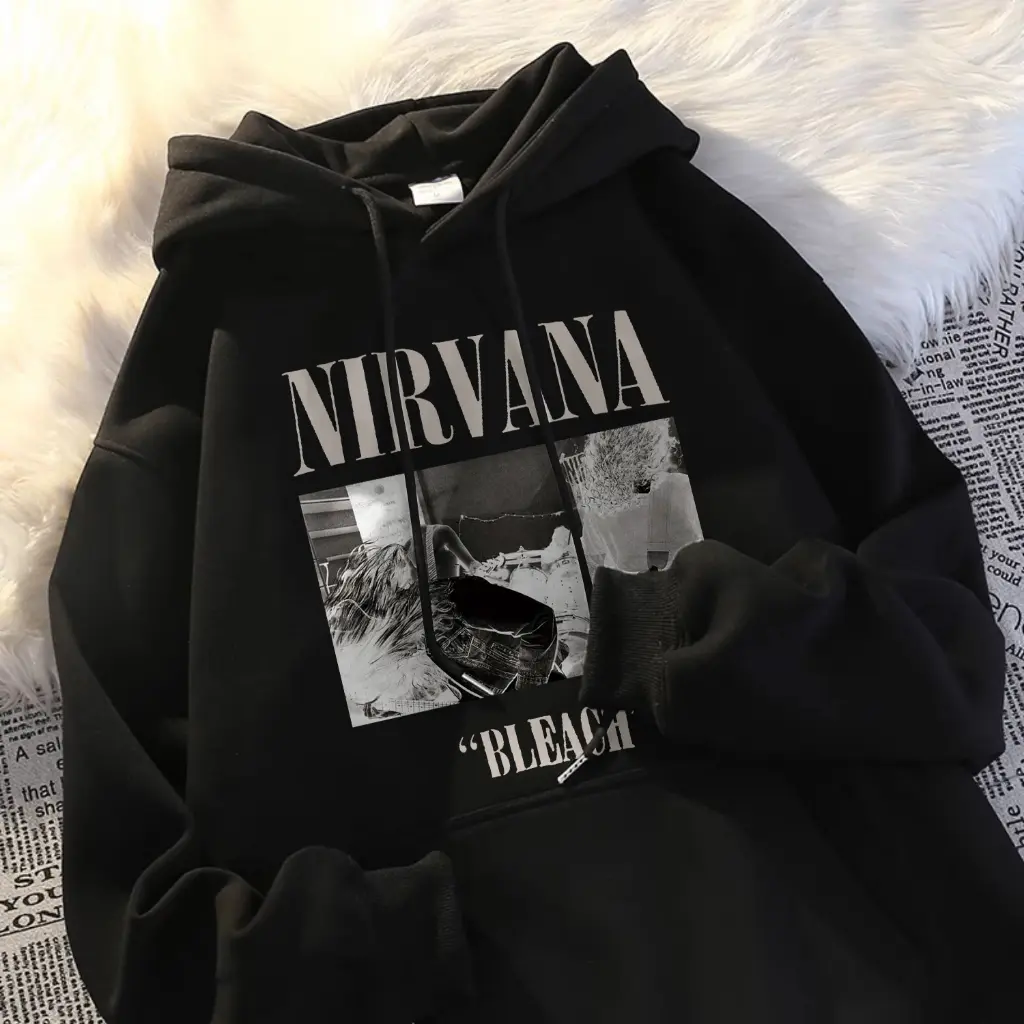 FERAARDIANTIK Basuketo.id Sweater Hoodie Oversize Pria | Nirvana Hoodie Pria Original 100% Branded | Hoodie Pria Distro Keren | Hoodie Hitam Pria Oversize | Hoodie Boxy Oversize Pria