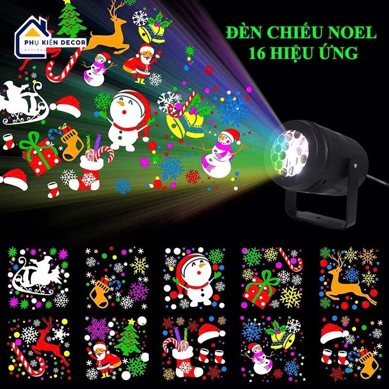 (HOT- NOEL) Đèn LED Chiếu Hình Bông Tuyết Xoay 360 Độ Trang Trí NOEL- Giáng Sinh 0