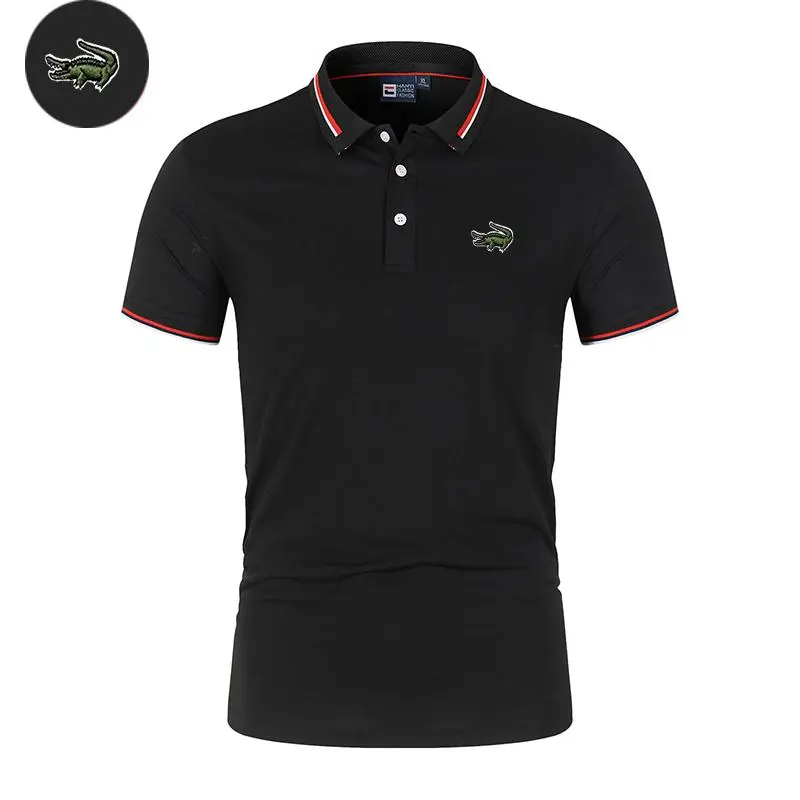 Embroidery CARTELO New Summer Polo Shirt Men Hot High Quality Men's Short Sleeve Top Business Casual Polo-shirt for Men Menswear Lingerie Tropical Animal