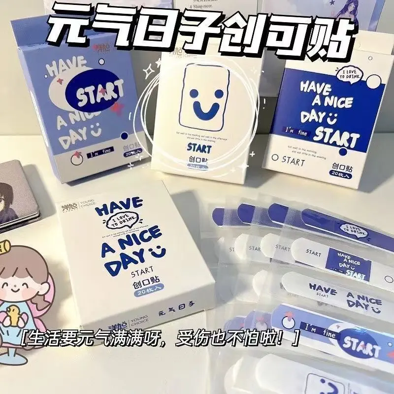 Vigorous Day Band-Aid Cartoon Young Girl Cute Good-looking Stop Bleeding Adhesive Bandage Cute Internet Celebrity Waterproof Breathable