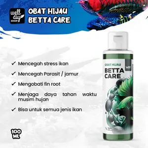 Obat Ikan Hijau BETTA CARE Ikan Cupang Guppy Koi Anti Jamur & Anti Bakteri Luka Ikan Hias