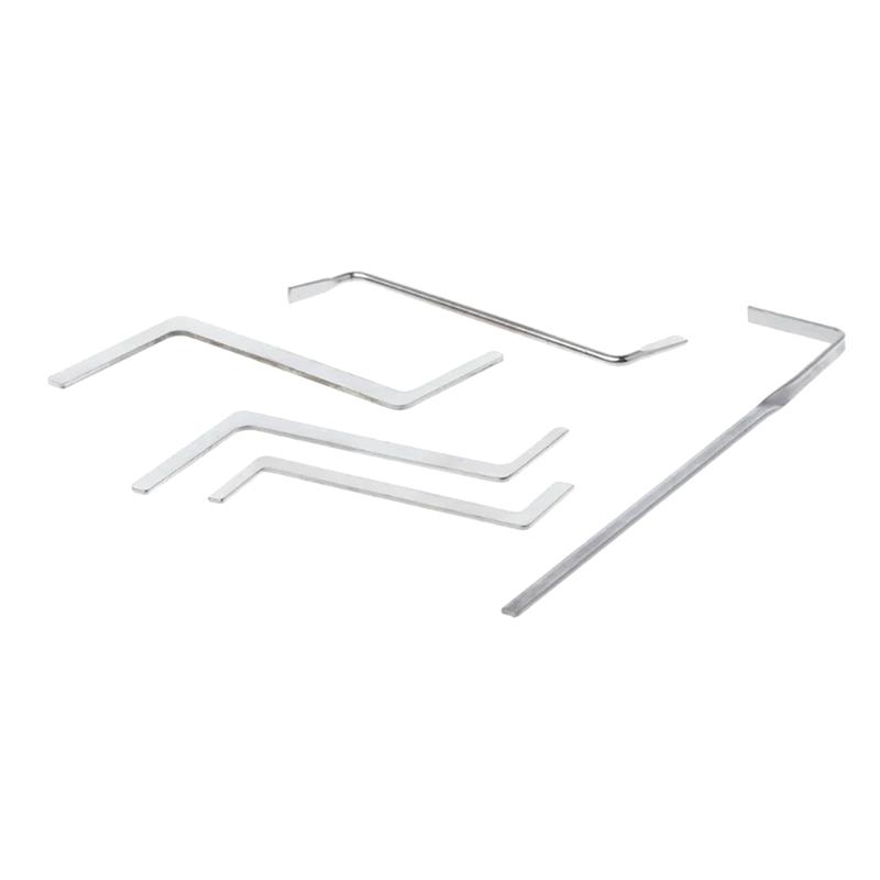 Portable Locksmith Tools Double Row Tension Wrench Tool Removal Hooks 5 Pieces 1