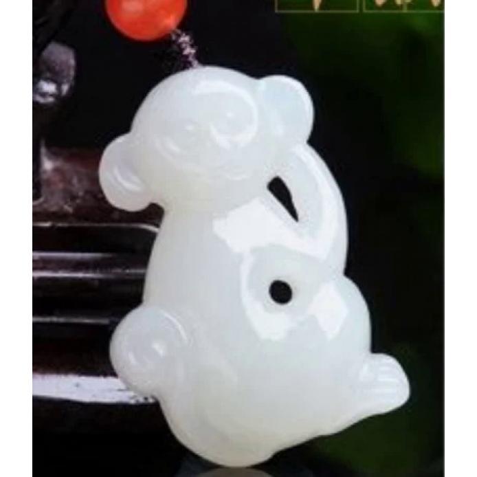 Chinese zodiac jade pendant amulet charm jewelry white natural chinese fashion men gifts necklace carved women jadeite 7