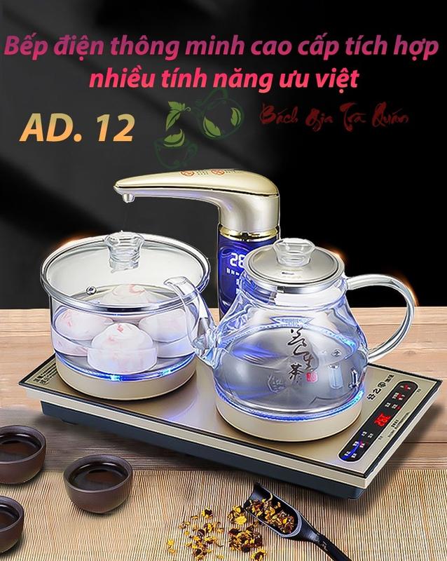 Bếp Điện Thủy Tinh Đun Nước Cao Cấp Có Điều Khiển Từ Xa