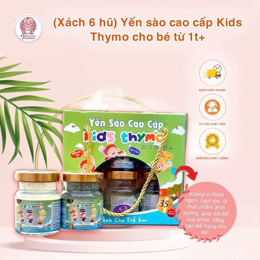 (Xách 6 hũ) Yến sào cao cấp Kids Thymo cho bé từ 1t+
