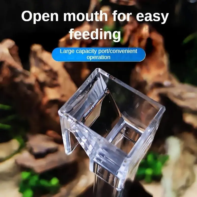 Tempat makan ikan Akrilik 17/28/38CM  Acrylic Feeding Tube /Fish Tube Feeder Aquarium 6