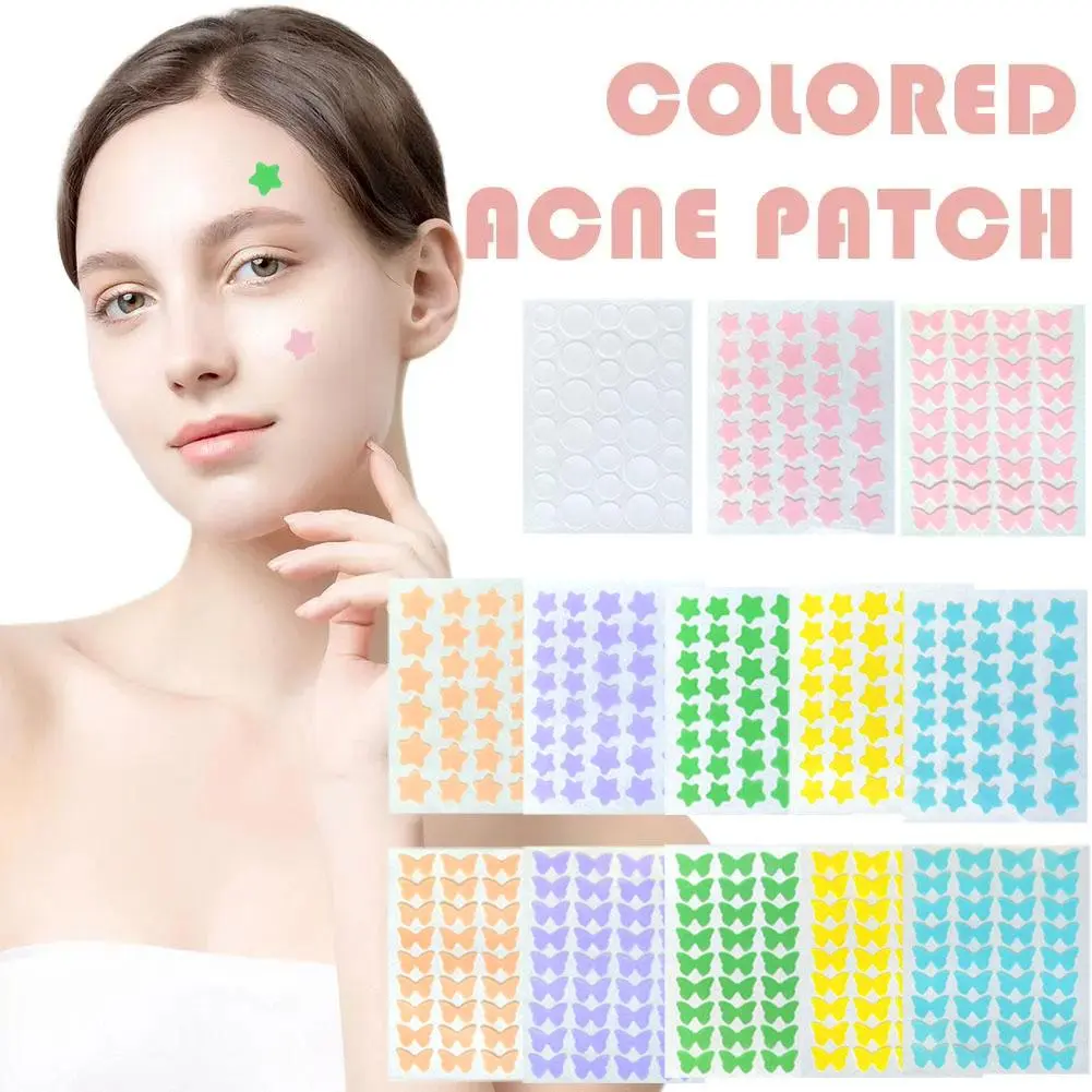 Miếng Dán Mụn, Vô Hình, Hình Ngôi Sao, Dễ Thương Và Đầy Màu Sắc, Miếng Dán, Cho Mụn Trứng Cá Và Vết Thâm, T7S0