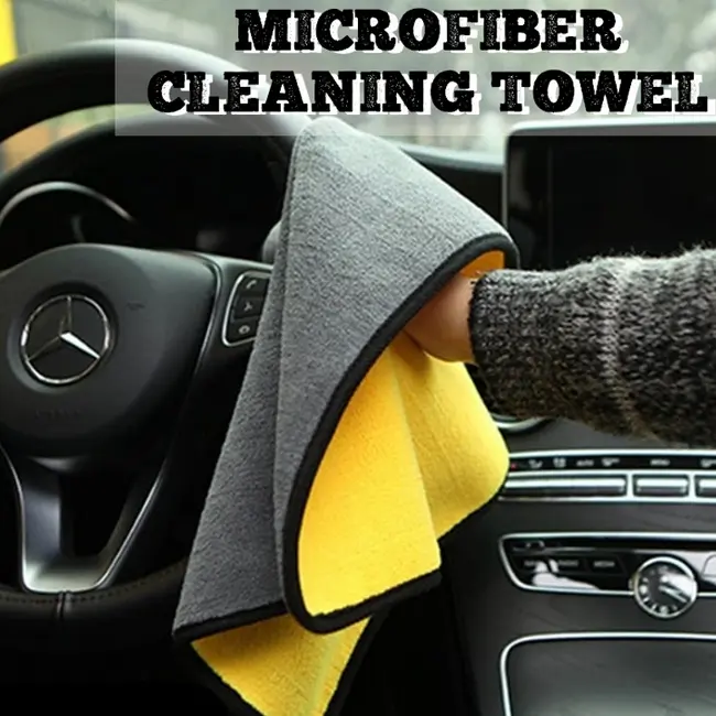 (1 PC)Multipurpose Microfiber Towel for Car Wash Car Cleaning Soft Microfiber Kitchen Housekeeping High Water Absorption Automotive Polishing