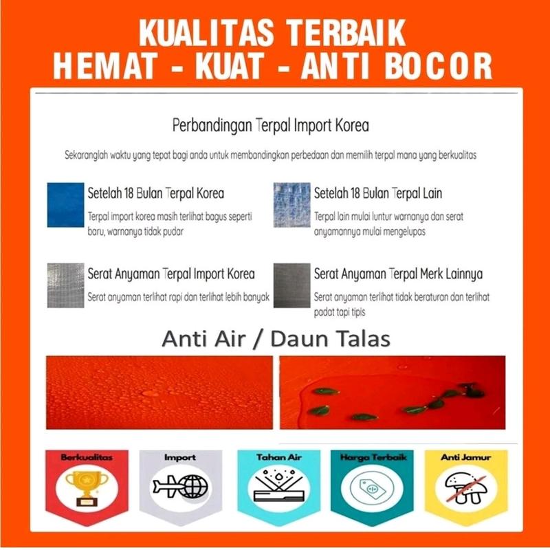 terpal a12 ukuran 4x6 4x7 4x8  untuk tenda truck Tahan air camping outdoor lebar 5