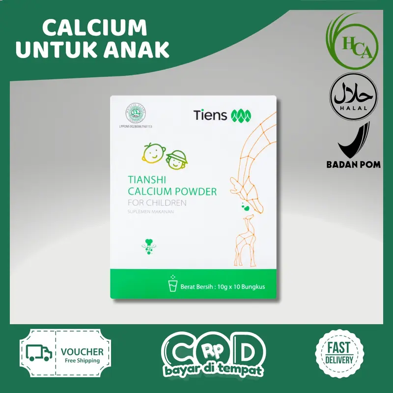 Calcium untuk Anak - Tianshi Calcium Powder For Children - Memelihara Kesehatan Tulang & Kecerdasan Otak Anak 0