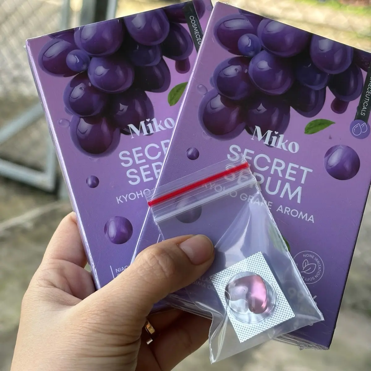 Combo 2 Serrum miko cấp ẩm màu tím tặng kèm 1v màu tím