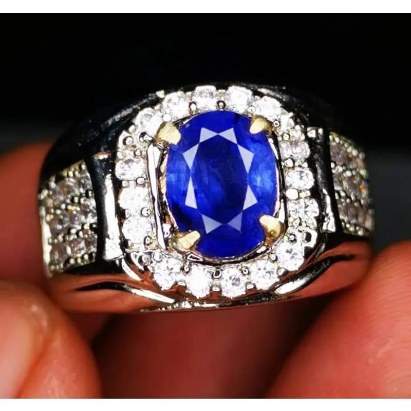 Batu Permata Blue Shafire Sri Lanka dengan Dimensi Tertera di Memo - Cincin, Ring, Stone