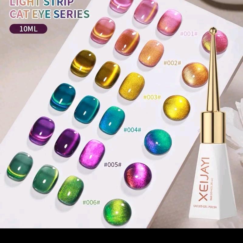  sơn gel hiệu ứng mắt mèo sét 6 chai  Tặng kèm nam châm + bảng màu Meka tự sơn  