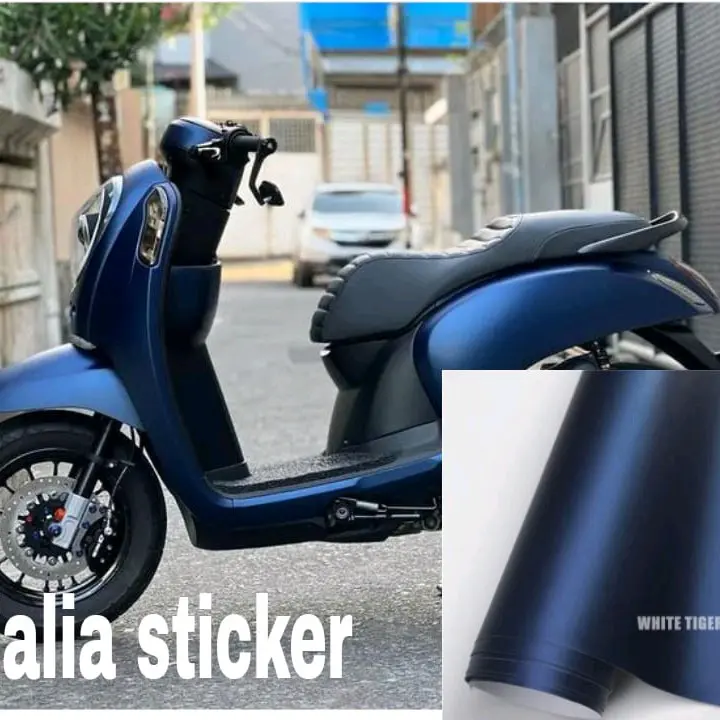 sstiker skotlet biru navy dof metalik scotlite motor biru navy sticker motor warna biru navy premium
