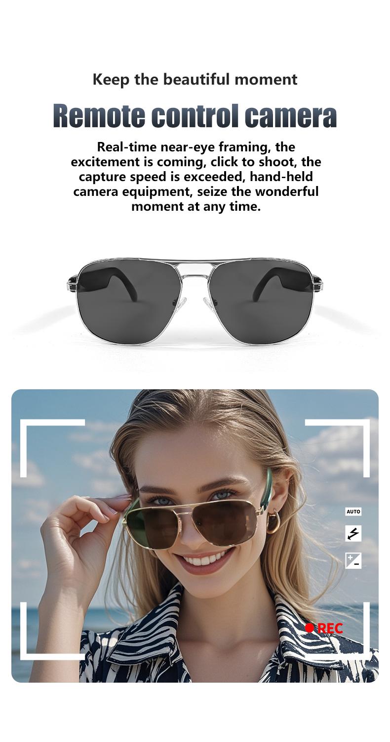 Product Introduction of Original JT-GS02 Intelligent Sunglasses AI Audio Bluetooth Smart Glasses UV400 Polarized Lens Voice Calling Outdoor Eyeglasses 11