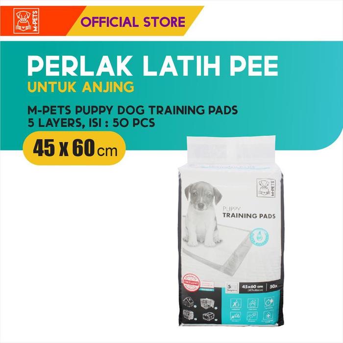 Gambar M-Pets 3 Layer Puppy Dog Training Pad 45x60 cm / Latih Pee 50 Pcs - Latih pee hewan dari M-Pets Volk Pets Indonesia Kota Administrasi Jakarta Barat Tokopedia