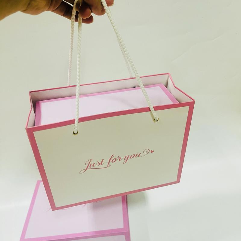 (Chỉ túi k hộp 22cm*17cm*9cm) Túi đựng quà just for you màu hồng xinh xắn , dễ  thương