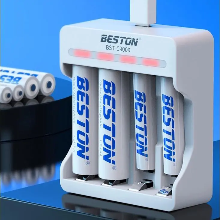 Sạc pin 2A 3A 1.2V Beston Chính Hãng Dung Lượng  Đến 3300mAh pin AA AAA Cho Micro, Đồng Hồ, Đồ Chơi, Remote, Đèn Pin.. 2