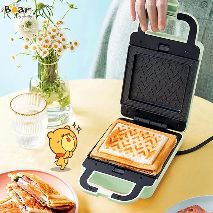 Máy Nướng Bánh Mỳ Sandwich - Waffle _Làm Bữa Ăn Sáng Cho Gia Đình_Bear P06N2 2