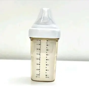Bình Sữa Hg Cổ Vuông Voi núm ti silicon siêu mềm Cho Bé Trên 3 Tháng 150ml/240ml, Bình nhựa PPSU Kem 0