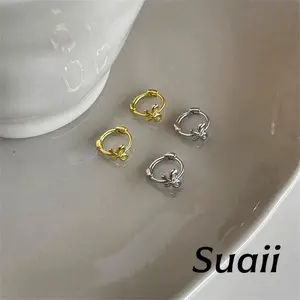 [Suaii] Anting - anting Bentuk Kupu - kupu Kecil yang Halus dengan Jepitan A181