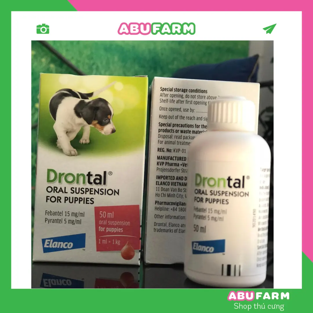 giun Drontal dạng nước cho chó 50ml - Drontal puppies cún