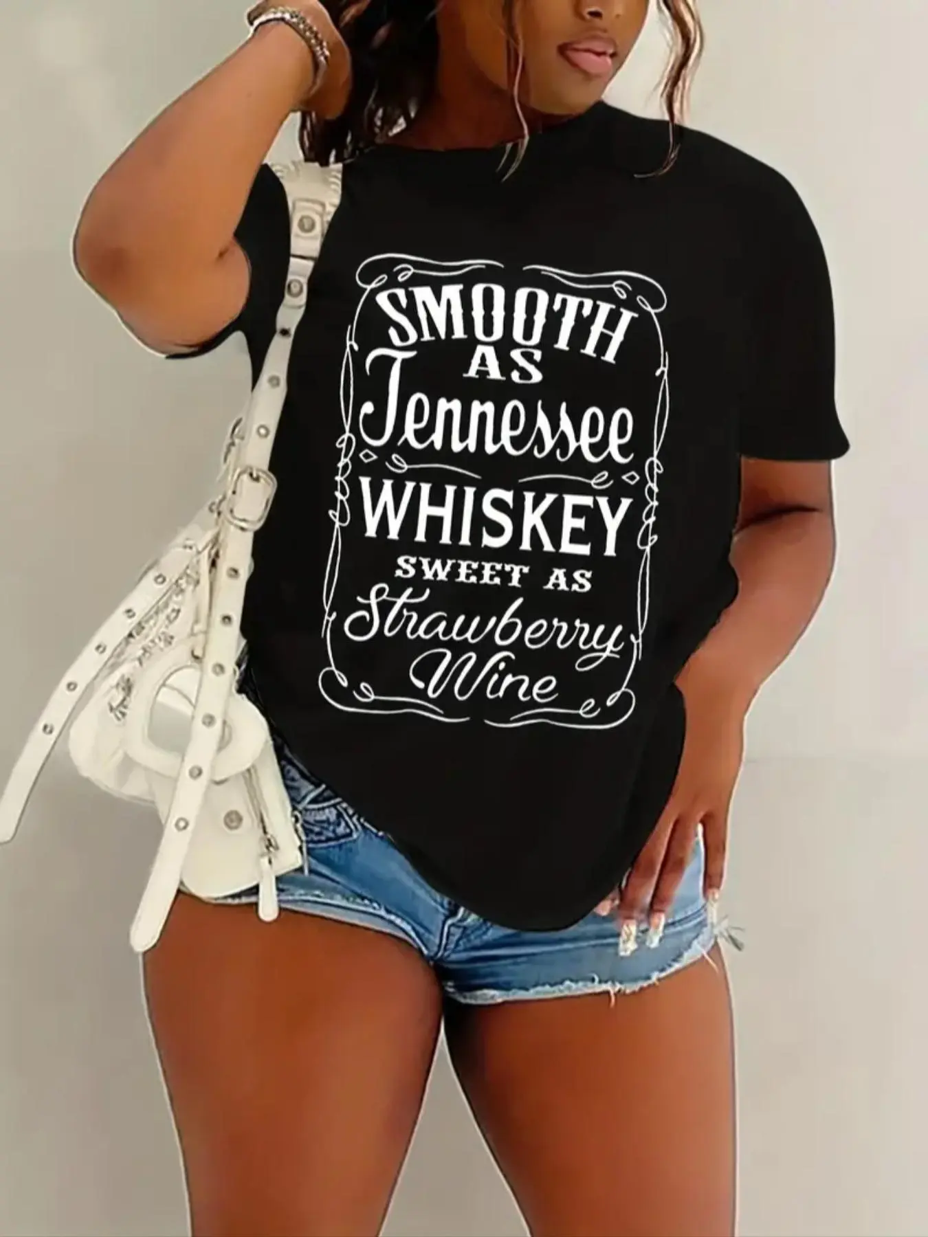 Women's Graphic & Letter Print Round Neck Tee, Summer Clothes Women, Casual Fashion Short Sleeve T-Shirt for Summer, Women's Top for Daily Wear, Summer Clothes