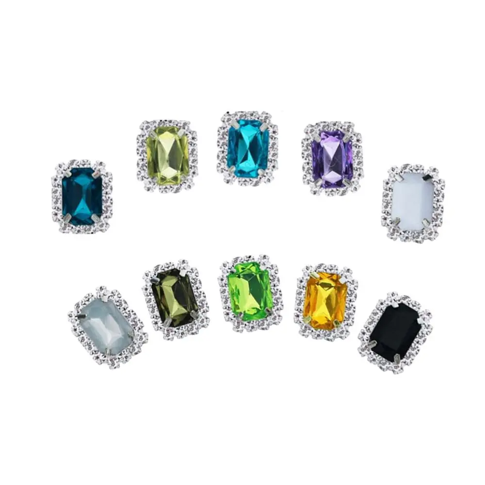 10x Rhinestone Buttons Project DIY Crafts Crafting Buttons for Wedding Gift Making Headpieces Phone Case Clothing