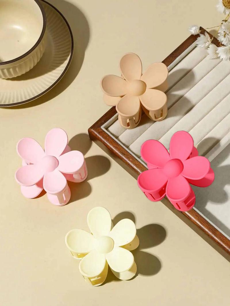 Product Introduction of Simple and Cute Flower Design Hair Claws, Summer 2024 Hair Accessories for Women for Party, Daily Clothing Decor, Minimalist Headwear Suitable for Thick Hair,  Gifts for Girlfriend 0