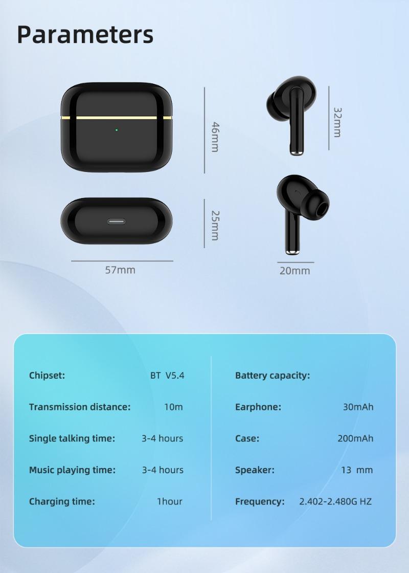 Product Introduction of TW300 Bluetooth Earbuds Earphone Touch Control True Wireless Stereo Sports In-ear Headphones 26